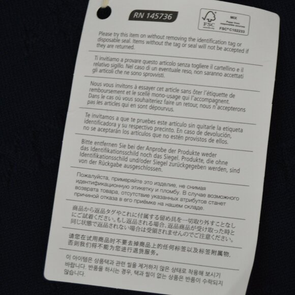 Armani Exchange Navy Oblique Logo Pullover Sweater Size Medium NWT - Picture 14 of 16